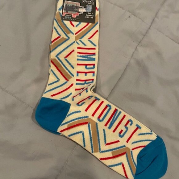 NWT Mens Socks Bundle 2 total L-XL Crew Sneaker Fun Blue Q NEW Gifts $30 - Picture 9 of 13